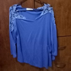 Blue long sleeve top